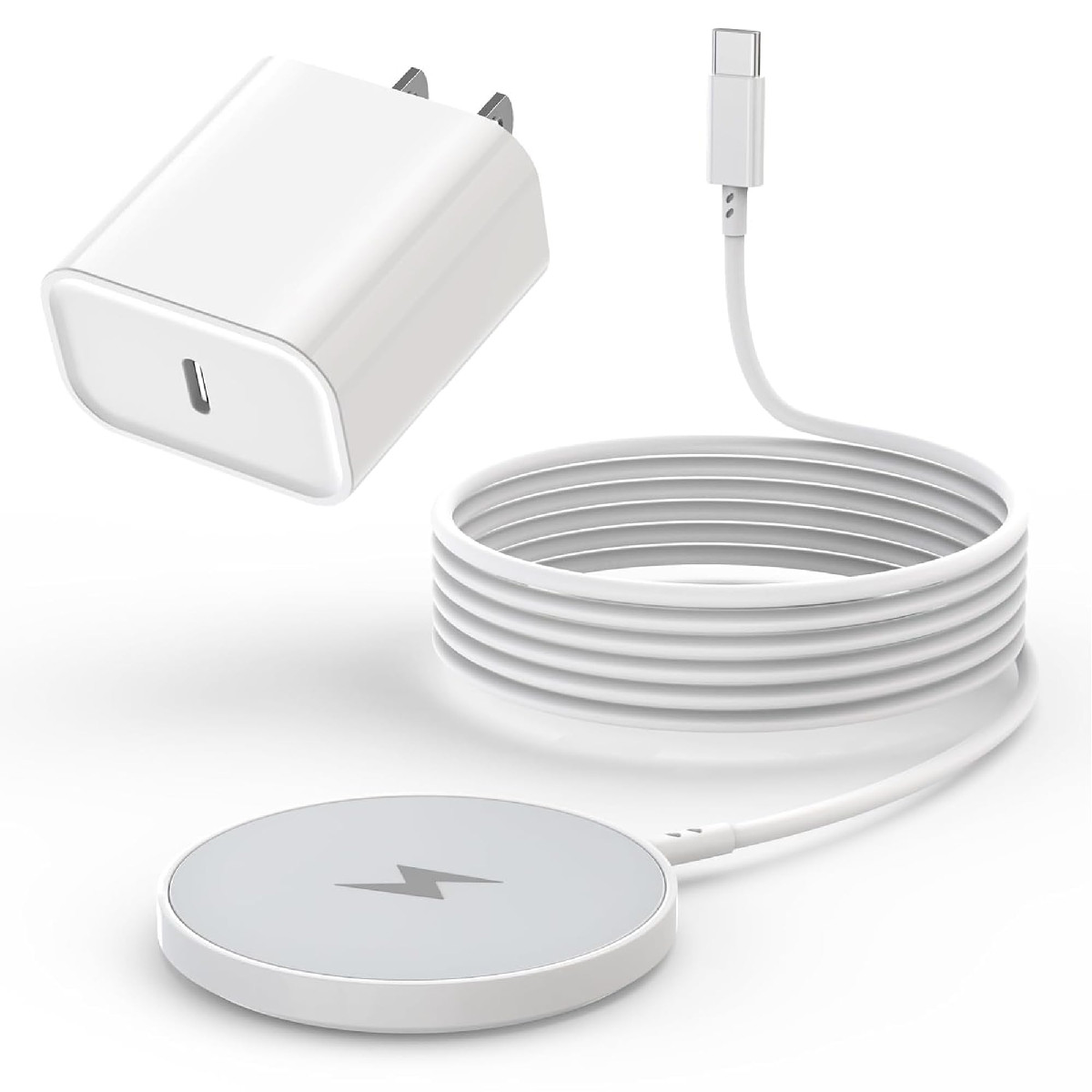 Nuinno Apple Mfi Certifiedmagnetic Wireless Iphone Charger Magsafe Charger6Ft