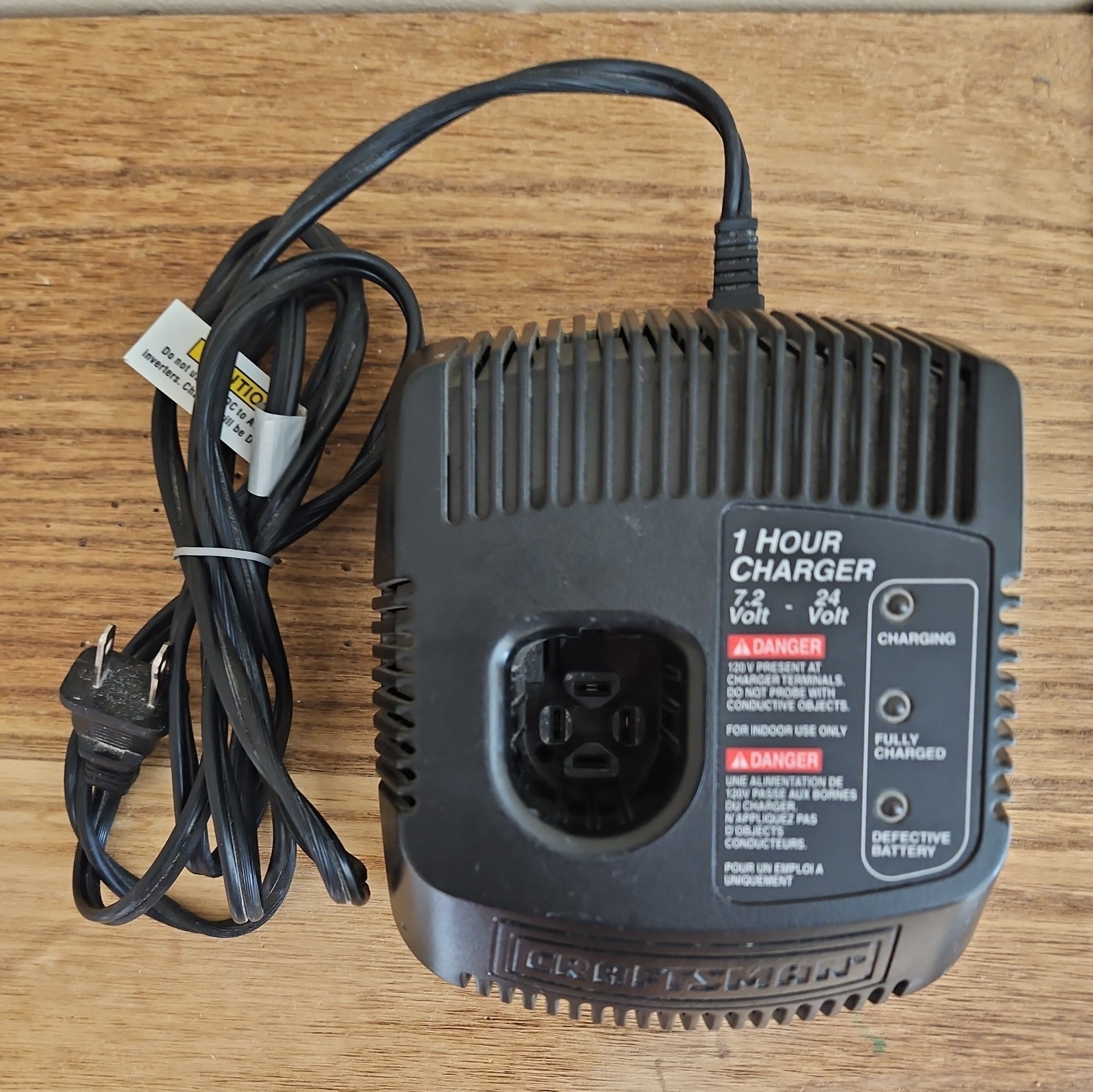 Craftsman Tool 1 Hour Battery Charger ONLY 1425301 7.2V-24V Ni-Cd CS1038 WORKING