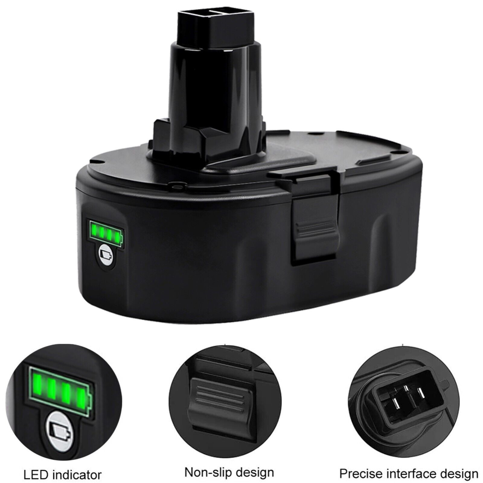 1-2Pack 18 Volt for Dewalt Battery DC9096-2 DC9098 DC9099 DW9096 DC9096 7.0Ah