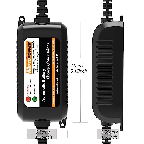 MP00206A 12V 1.5Amp Automatic Battery Charger, Battery Maintainer for Cars,