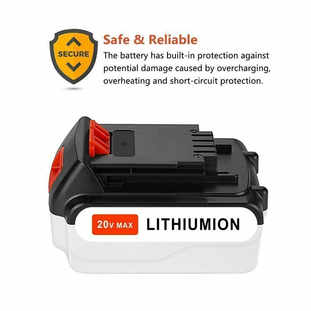 2 Pack For Black & Decker 20V Lithium MAX Battery 20Volt Li-Ion LBXR20 LBXR2020