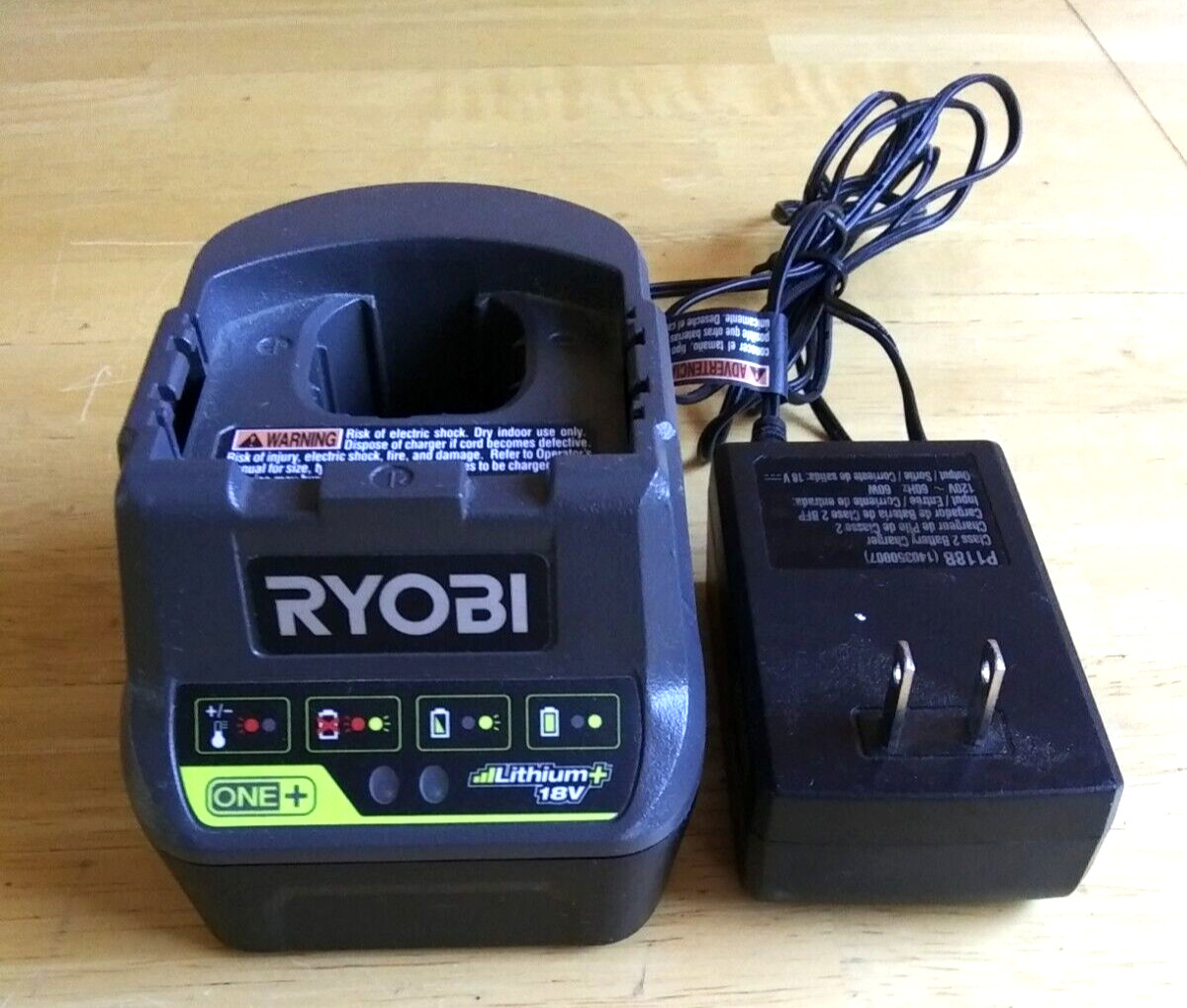 Ryobi P118B ONE+ 18V Li-Ion Battery Charger OEM Genuine