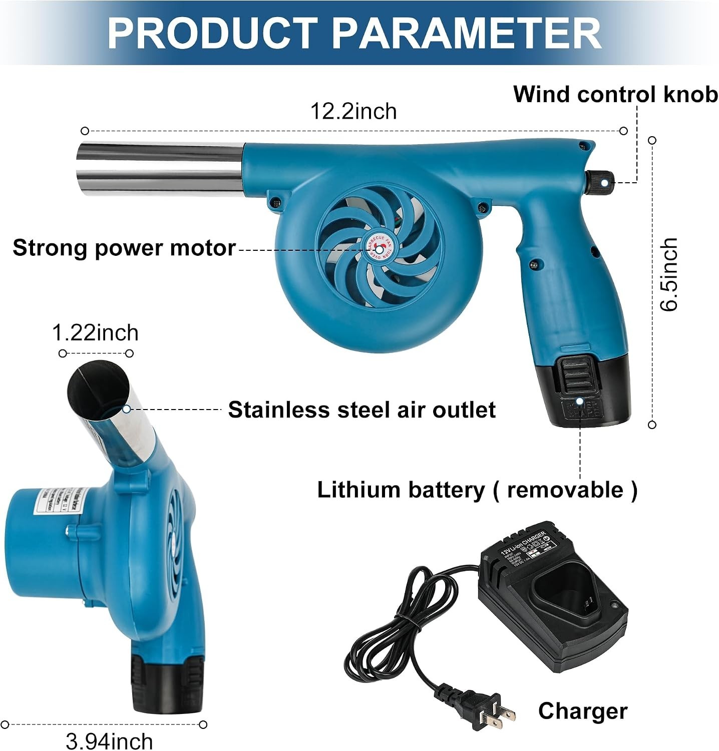 Portable Electric Bellows & Battery Charger