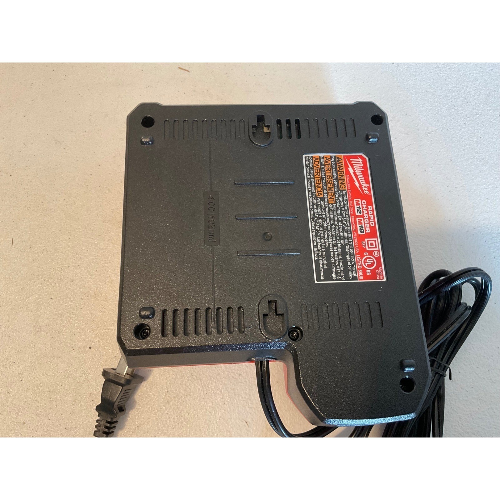 Milwaukee M18 M12 Rapid Charger with Two M18 2.0Ah Batteries