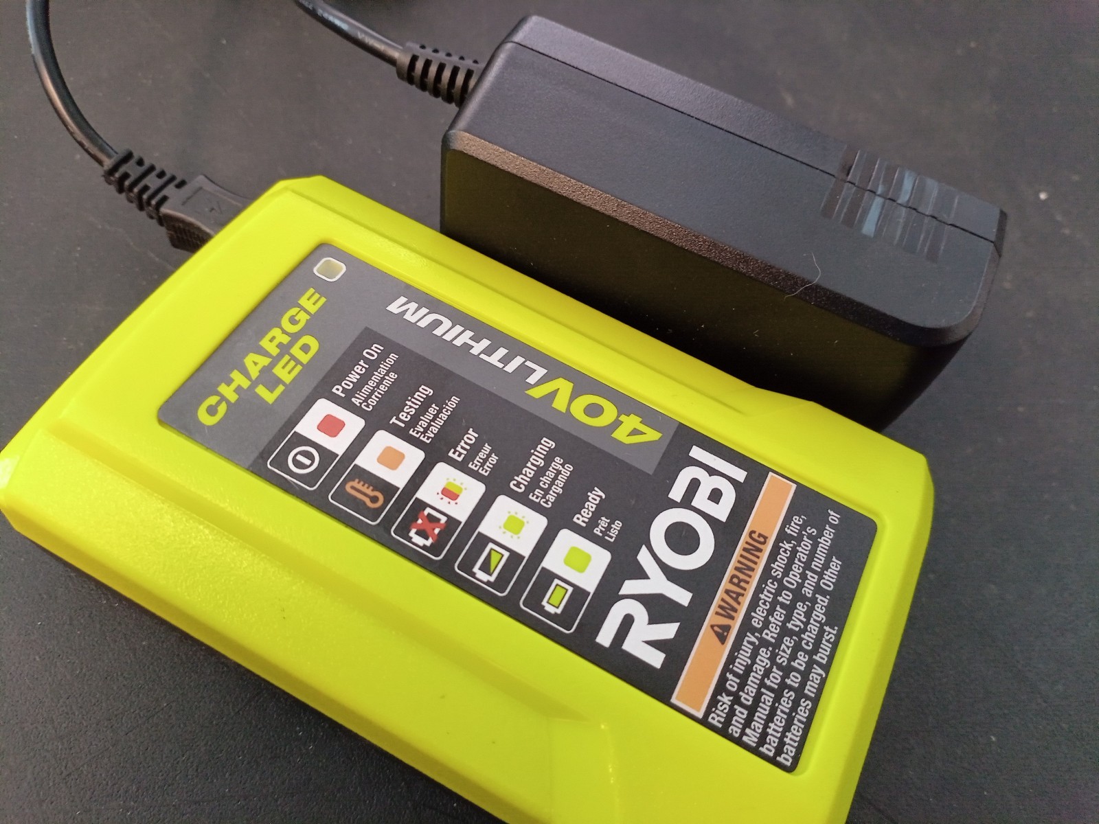 For Ryobi OP408VNM 40V Lithium-Ion Battery Rapid Charger OP406VNM 40-Volt NEW