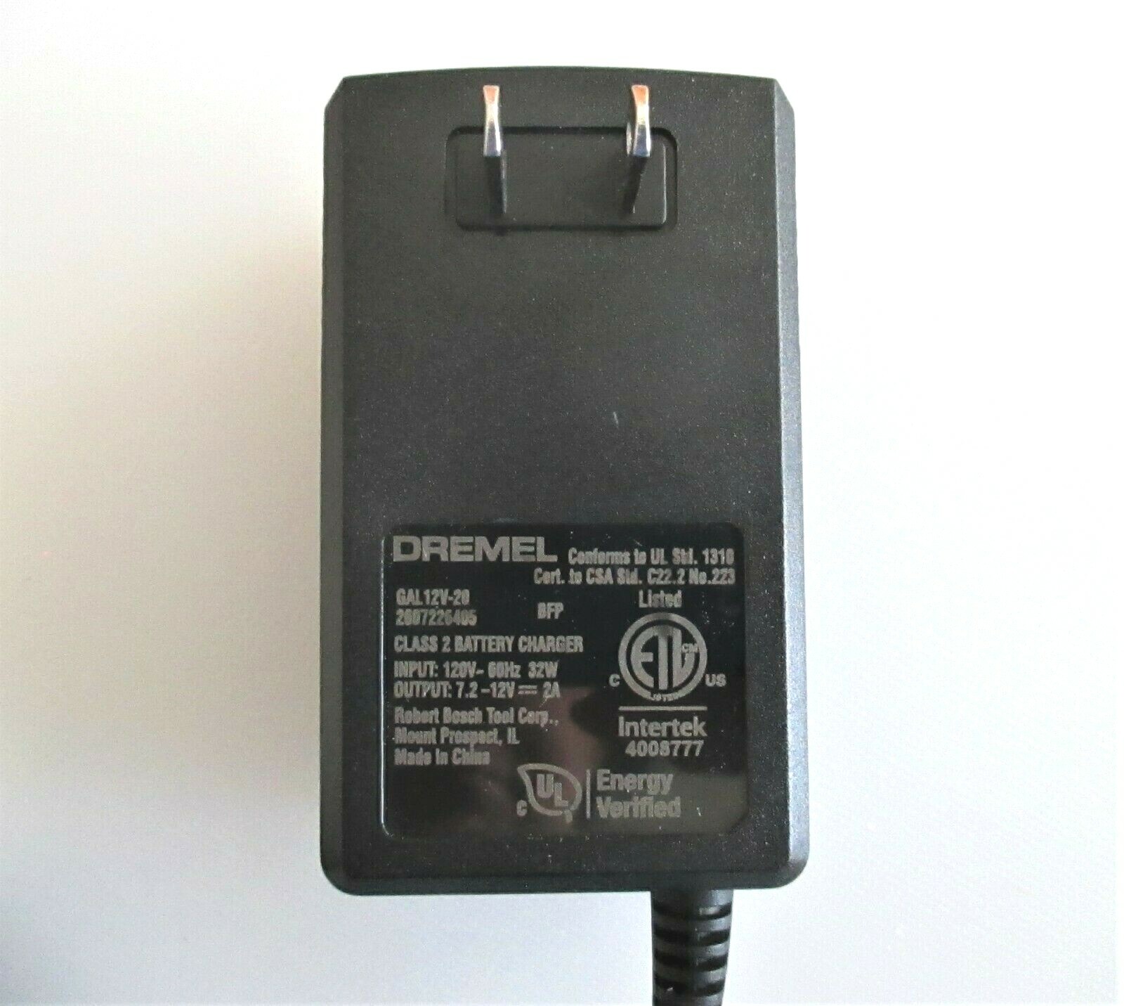 DREMEL GAL12V-20 OEM 7.2V 10.8V 12V Volt Max Lithium Battery Charger NEW IN BOX!