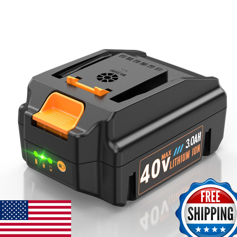 Pengjbatter 40V 3Ah Replace Battery For Worx 40V Battery Wa3580 – Compatible