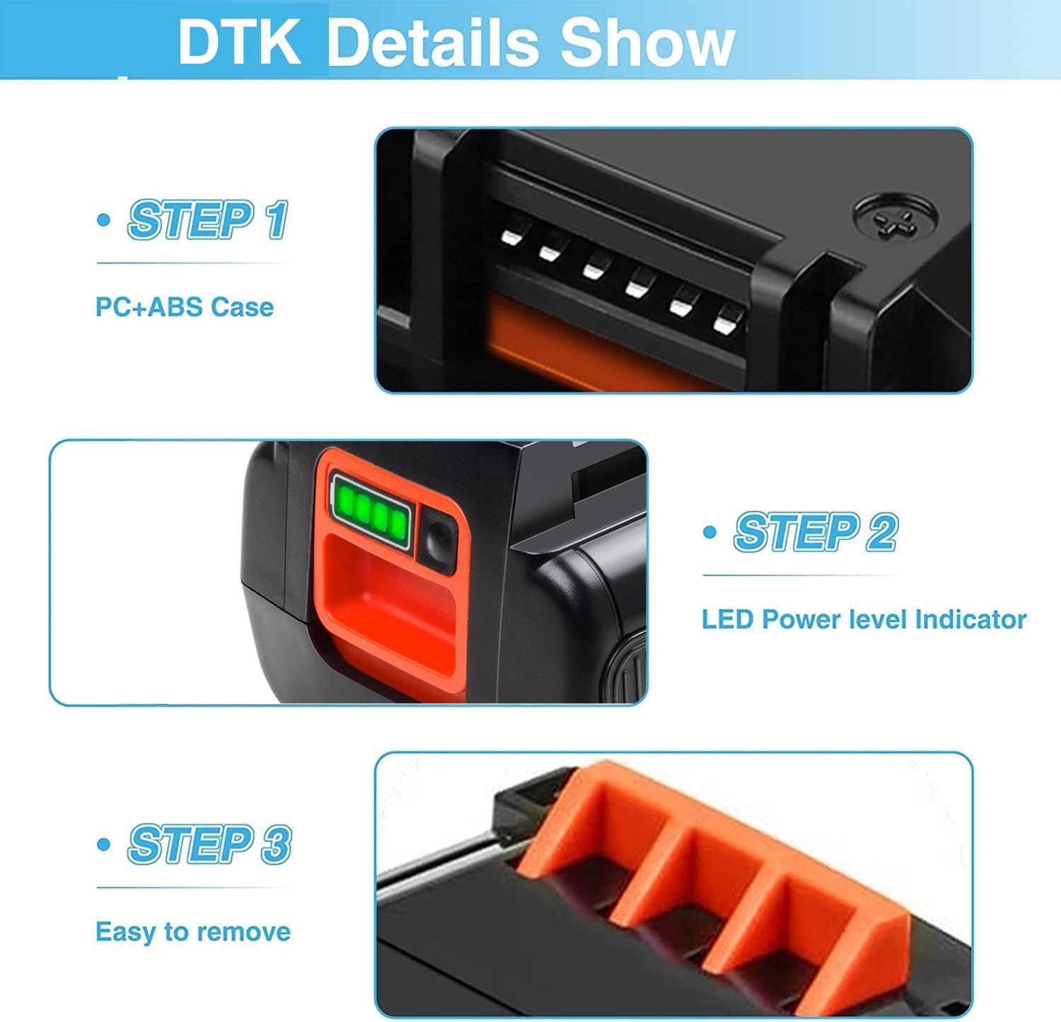DTK 3.5Ah Replacement Battery for Black and Decker 40V 2 Pack LBXR36 LBX2040