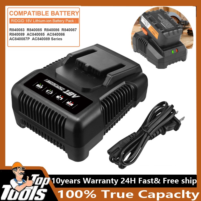 Battery Charger For Ridgid R840085 Rigid Lithium 18V R840087 R840083 NEW