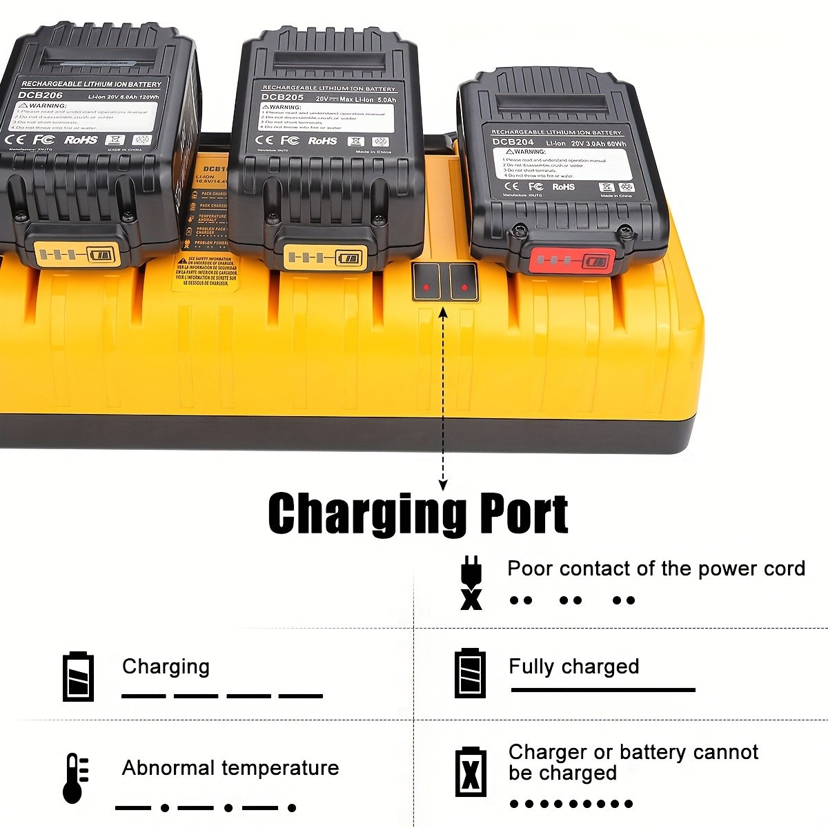 Fast Battery Charger Charging Station with Foldable Handle Lithium-ion