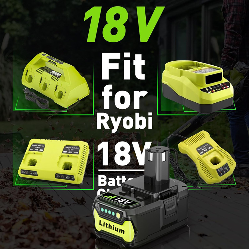 1Pack For RYOBI 18V 8.0Ah Lithium Battery RBL1815 RBL1810 P108 P102 109 /charger