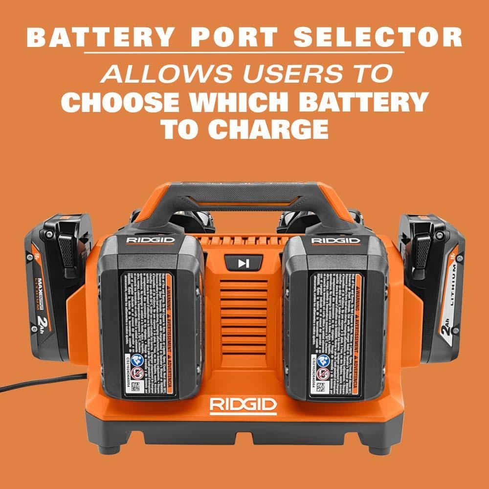 RIDGID 18V 6-Port Sequential Charger