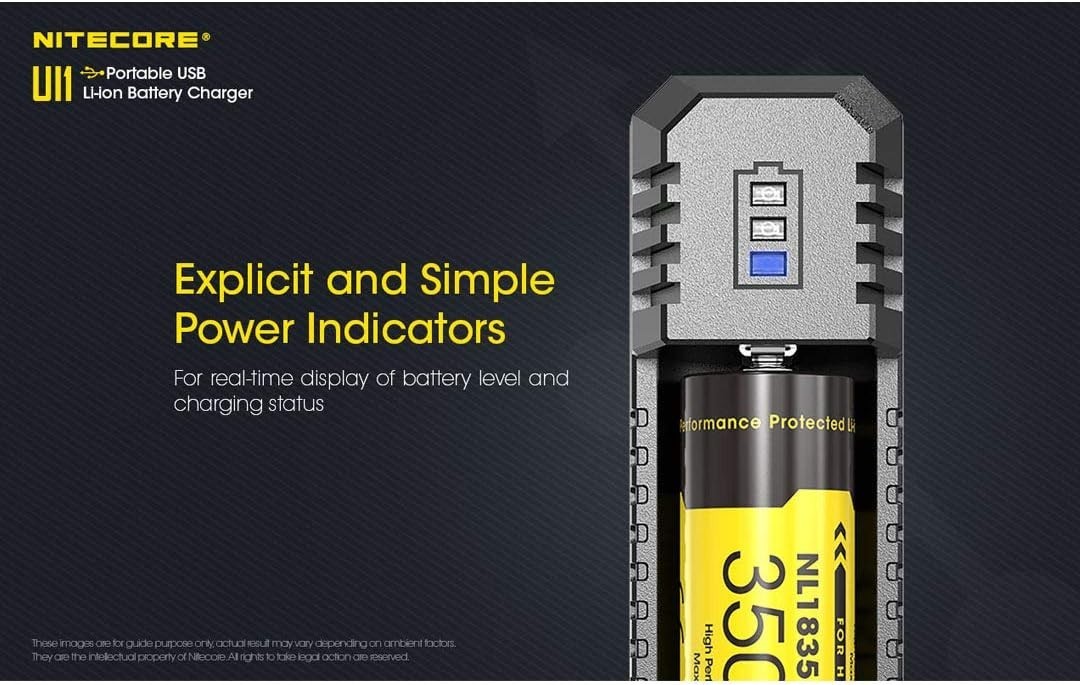 Single-Slot Intelligent Battery Charger for 18650, 21700 & More – USB Compatible