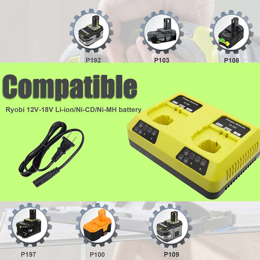 Rapid Fast Charger For RYOBI P108 18V One Plus High Capacity Lithium(NO Battery)