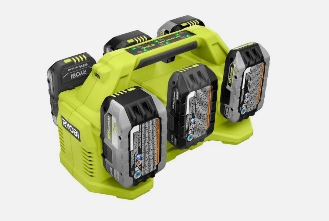 Ryobi ONE+ 18V 6-Port Fast Charger –