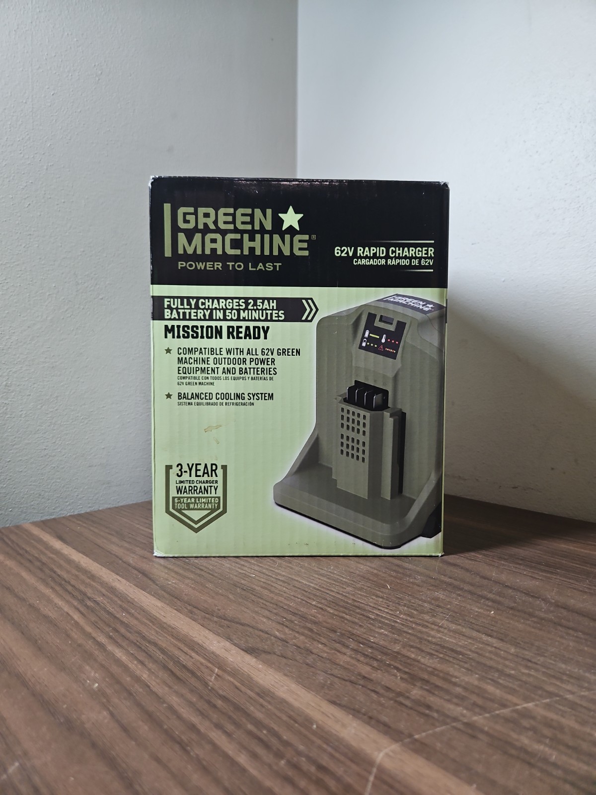 Green Machine Rapid Battery Charger 62V 110-120V w Cooling Fan GMBC6200