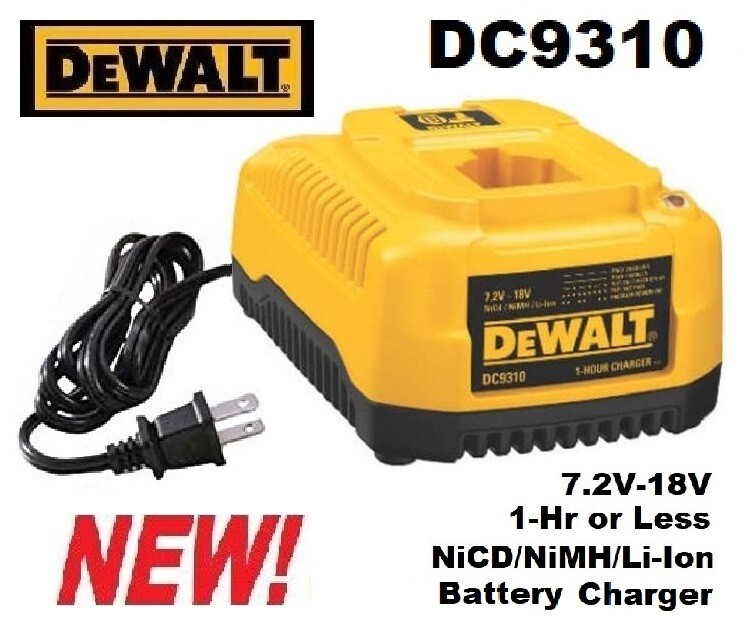 DeWalt OEM DC9310 7.2V~18V Fast Battery Charger NiCd/NiMh/Li-Ion **NEW IN BOX**