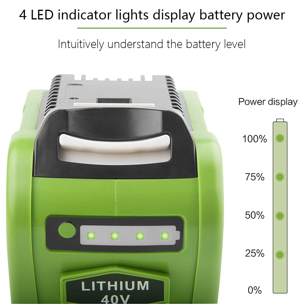 1-2PACK for GreenWorks 40V G-MAX Lithium Battery 29472 29462 29252 20202 6.0Ah