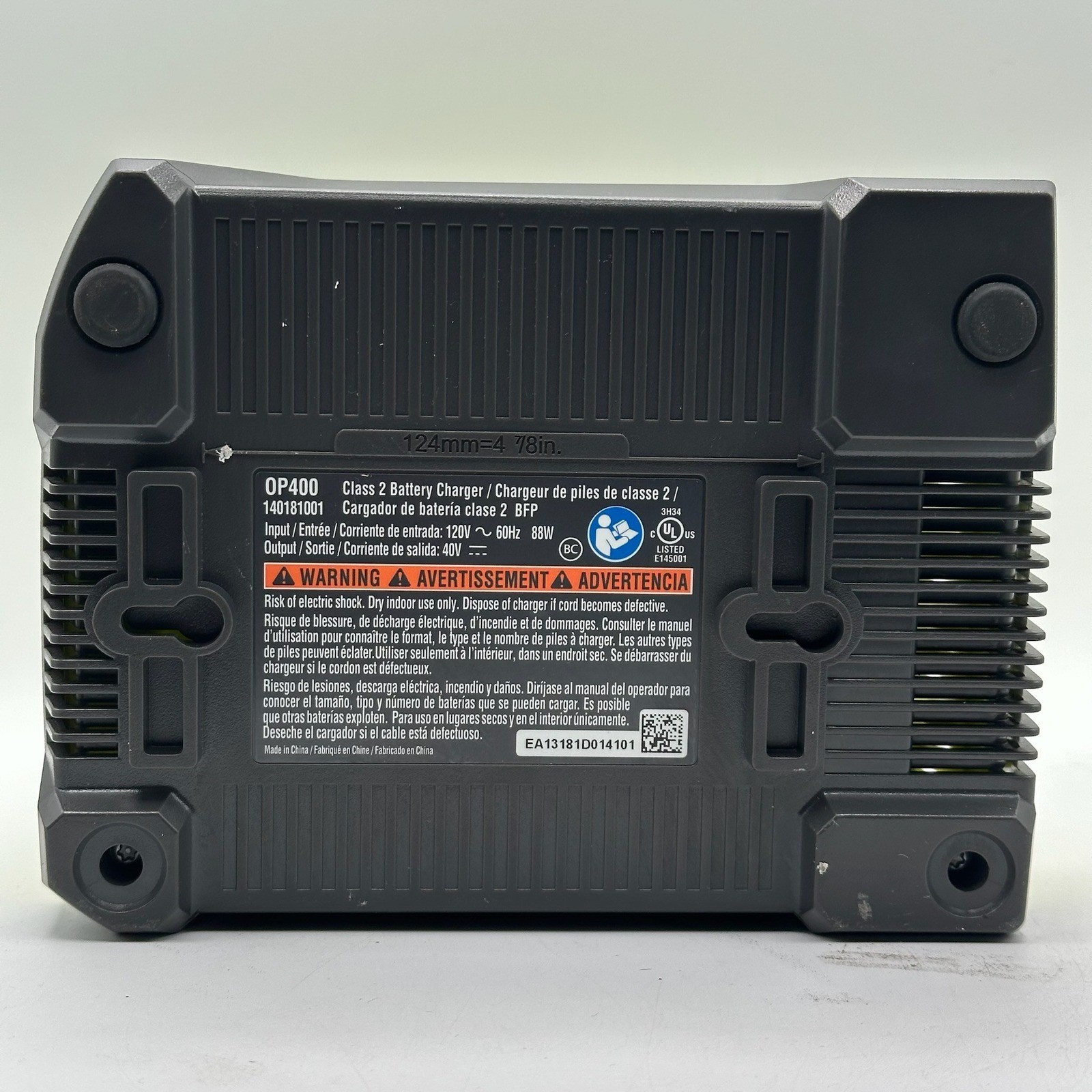 Ryobi One+ Battery Charger OP400 18V Lithium Ion Power Tool Charging Station