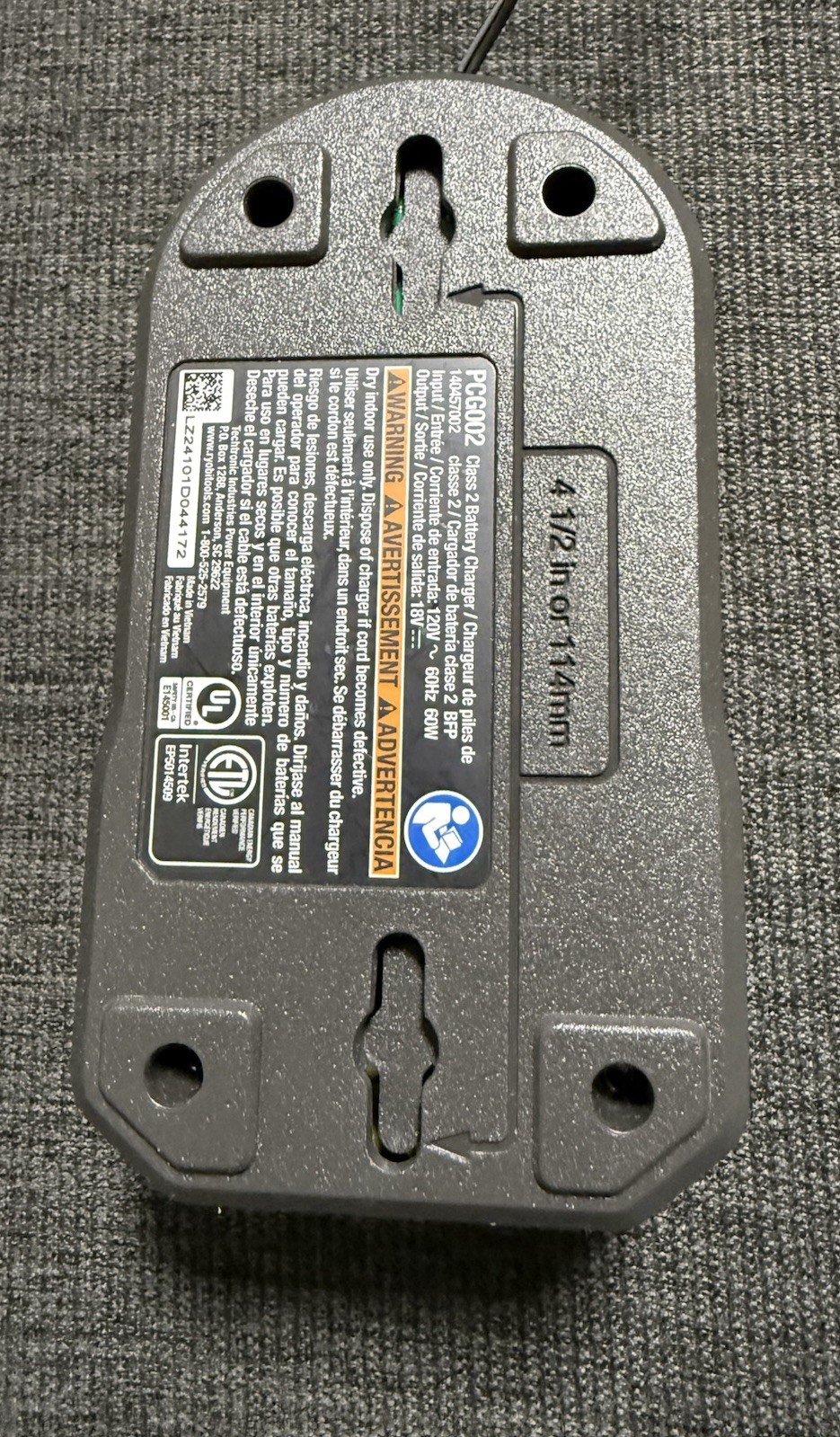 Ryobi Battery Charger OEM PCG002 Authentic 18V ONE+ Li-Ion ORIGINAL