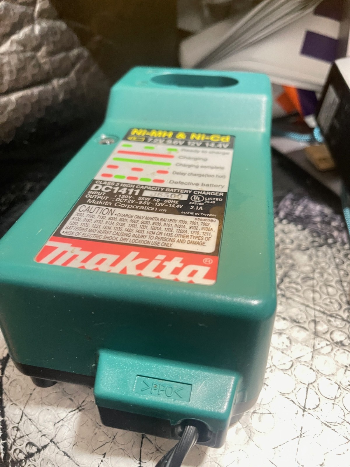 Makita DC1411  7.2V 9.6V 12V 14.4V Battery Charger Ni-MH/Ni-Cd(J7)