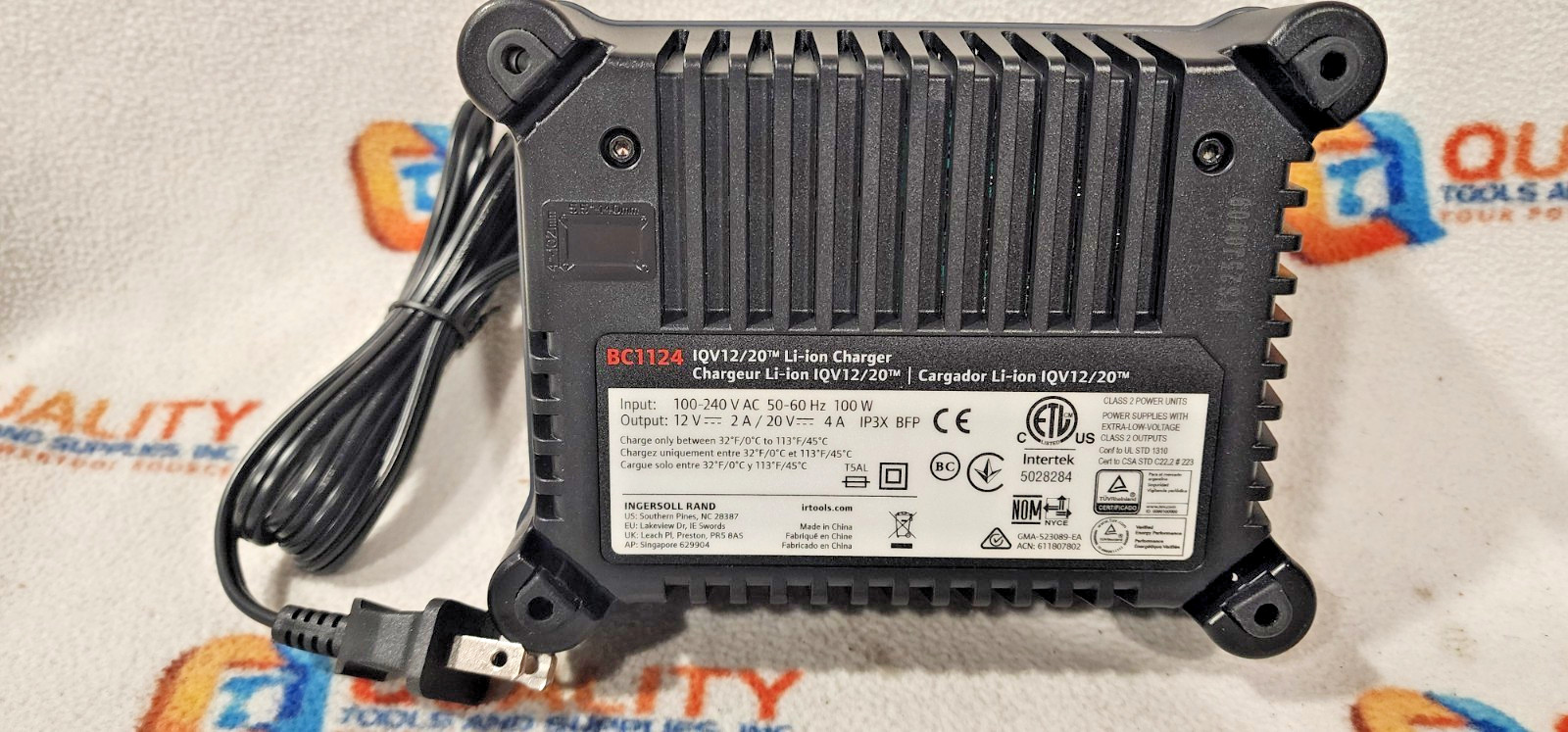 New Ingersoll Rand BC1124 iQV 12V/20V Lithium Ion Battery Charger