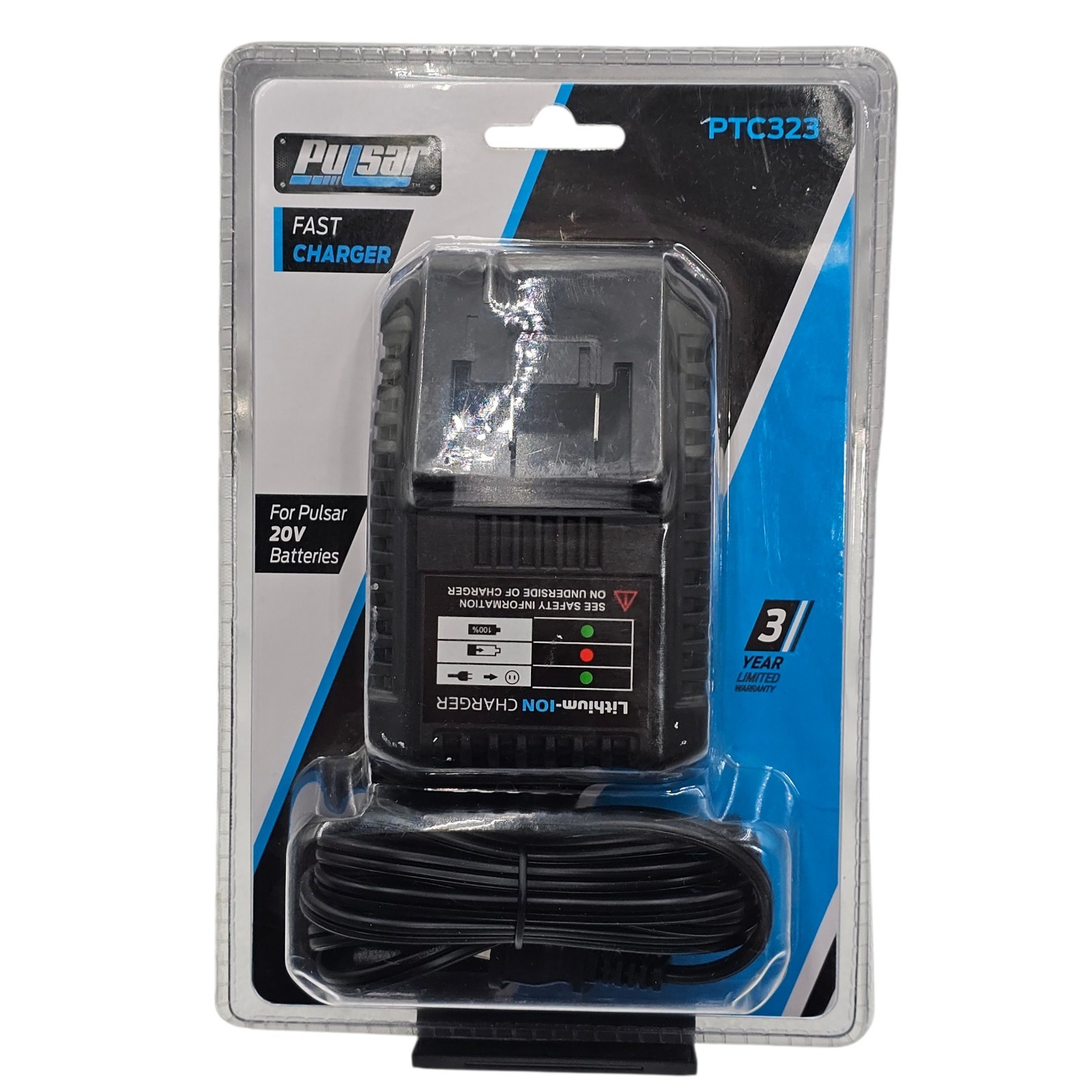 Pulsar PTC323 20 V Li-ion Single-Port Wall Battery Charger New Sealed