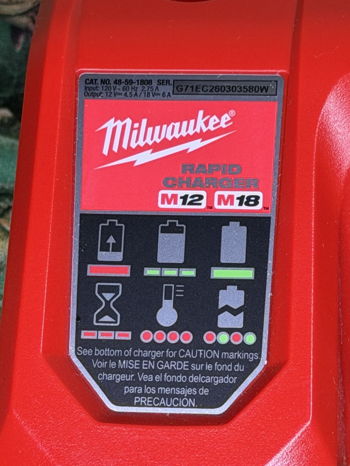 Milwaukee M18 & M12 Rapid Battery Charger