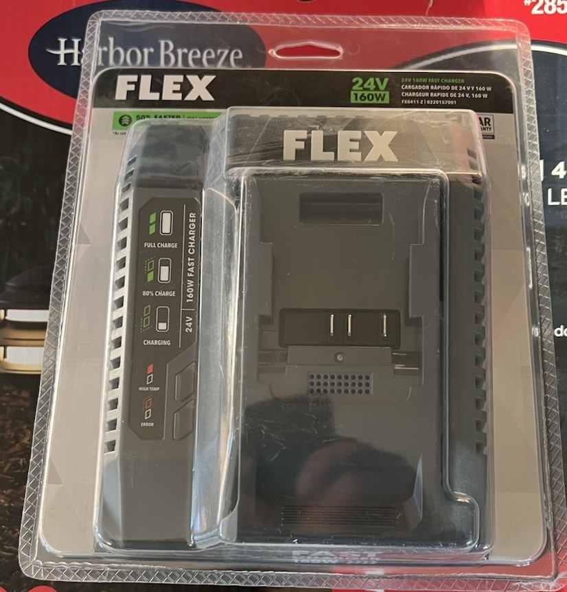 Flex 24V Fast Battery Charger Tool, 160W FX0411-Z Lithium Battery Charger (NEW)