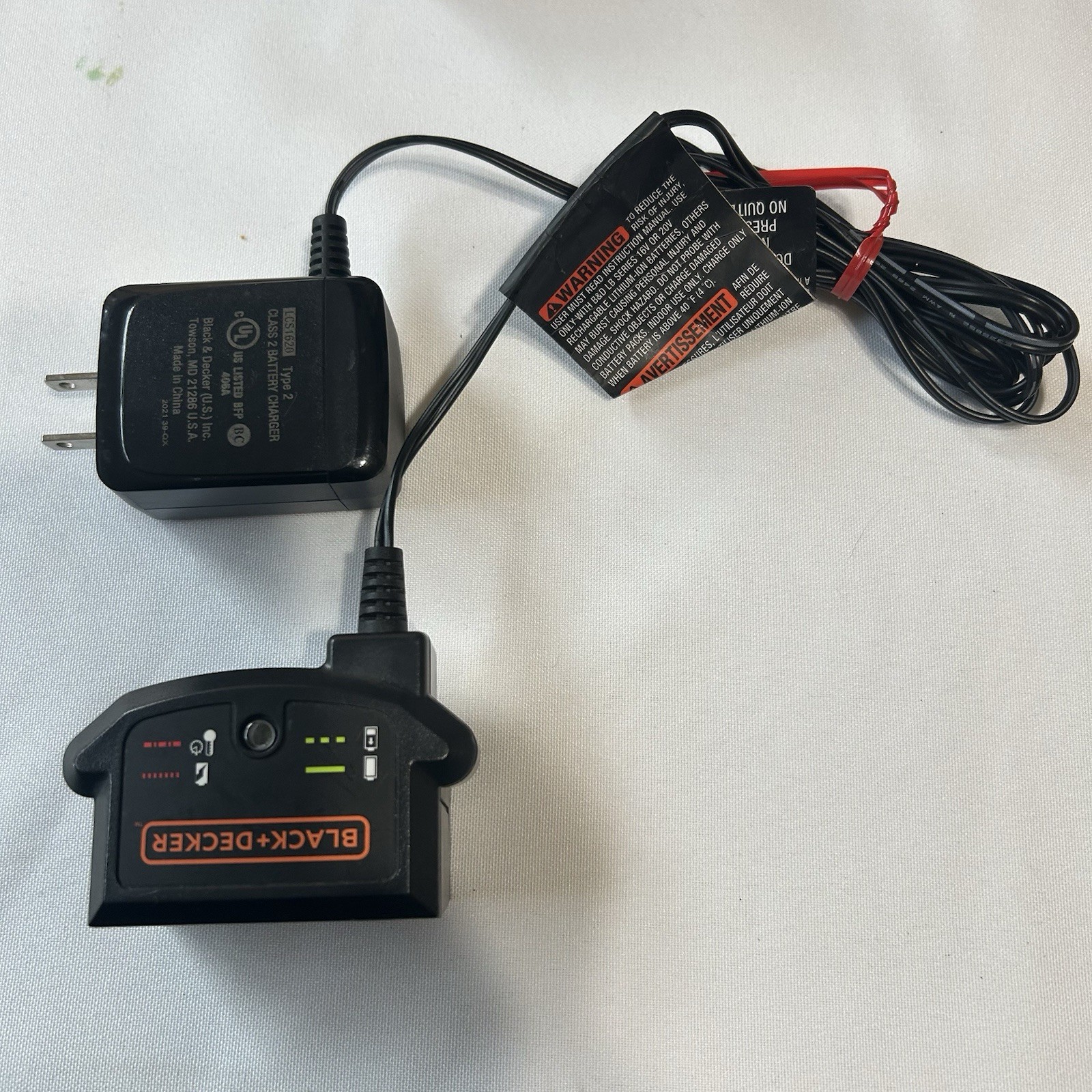 Black & Decker LCS1620 20V MAX Lithium Battery Charger OEM Genuine