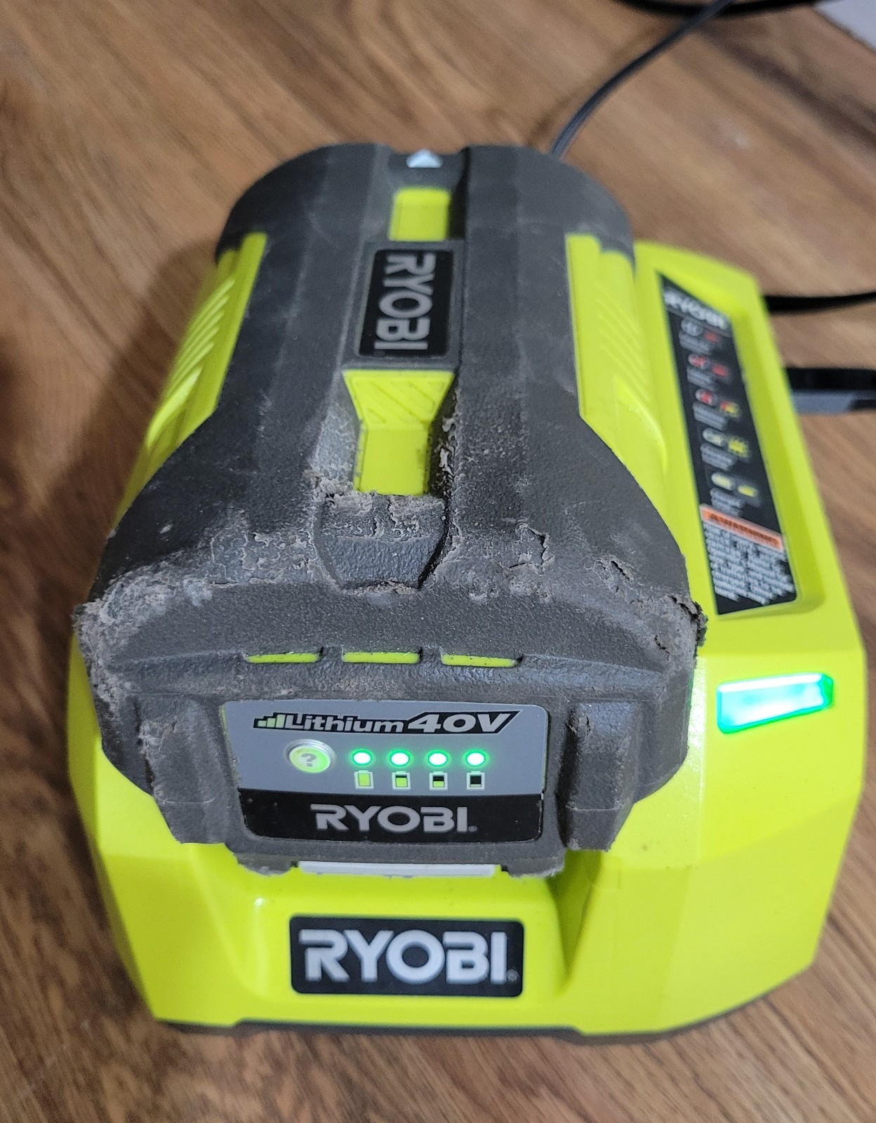 original OEM Ryobi OP400 40V Battery Charger with one OEM OP4026 Battery tested