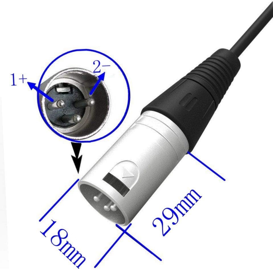 54.6V XLR 3-pin Charger 1.5A for 48V Lithium Battery