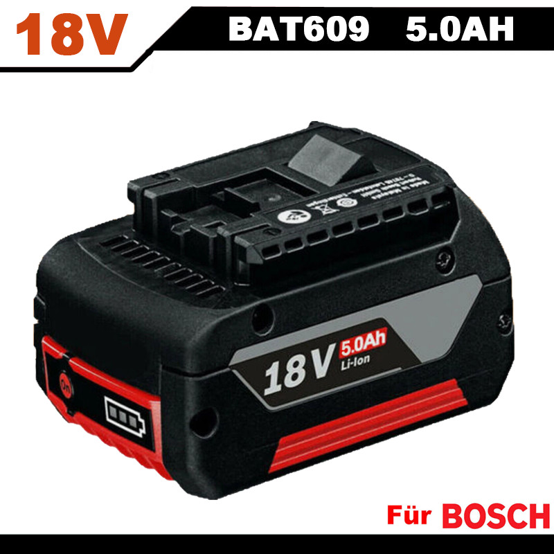 Battery For Bosch 18 Volt 5.0AH Li-ion BAT609 BAT610G BAT618 BAT620 24618-01