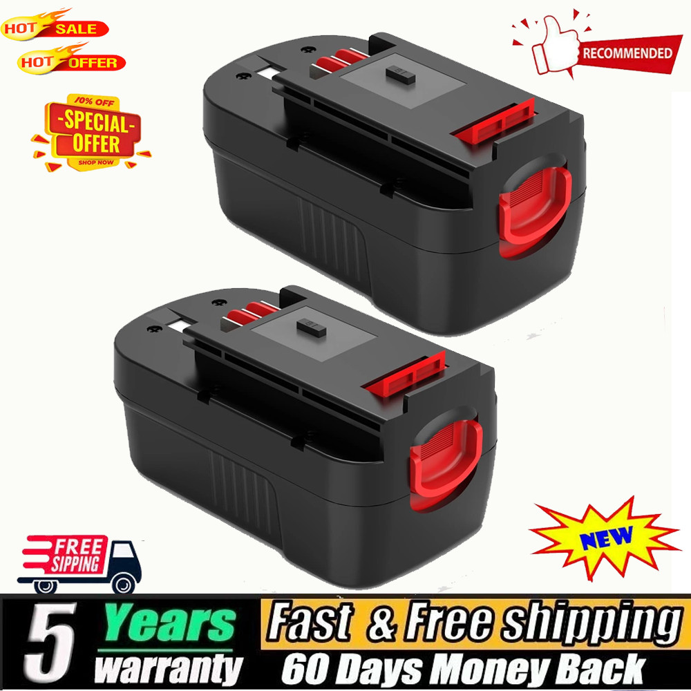 2Pack HPB18 For BLACK&DECKER 18V 18 Volt NI-Mh 4.8Ah Battery HPB18-OPE 244760-00