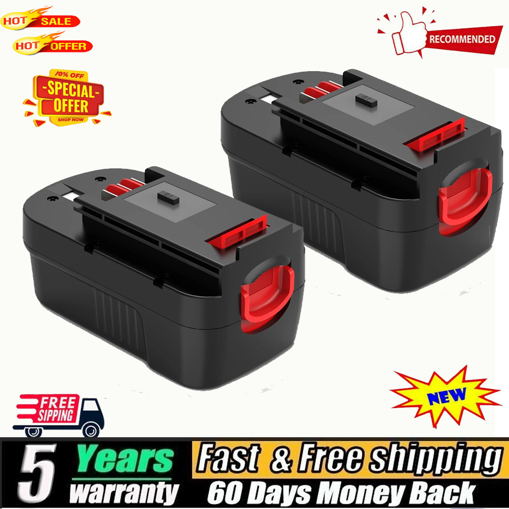 2Pack HPB18 For BLACK&DECKER 18V 18 Volt NI-Mh 4.8Ah Battery HPB18-OPE 244760-00