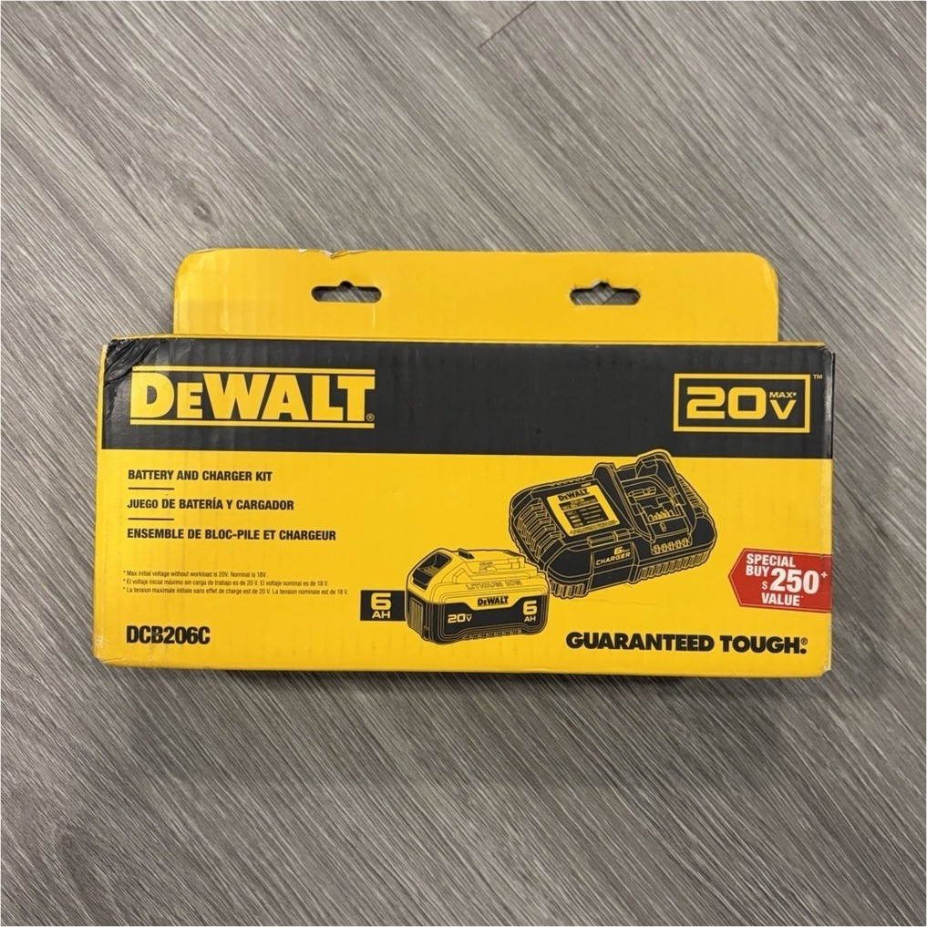 DEWALT DCB206C 20V Yellow Battery and Charger Kit