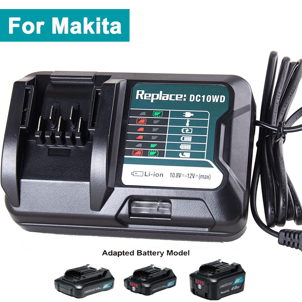 Battery Charger for Makita 10.8V 12V DC10WD BL1021B BL1041B BL1016 Replace US