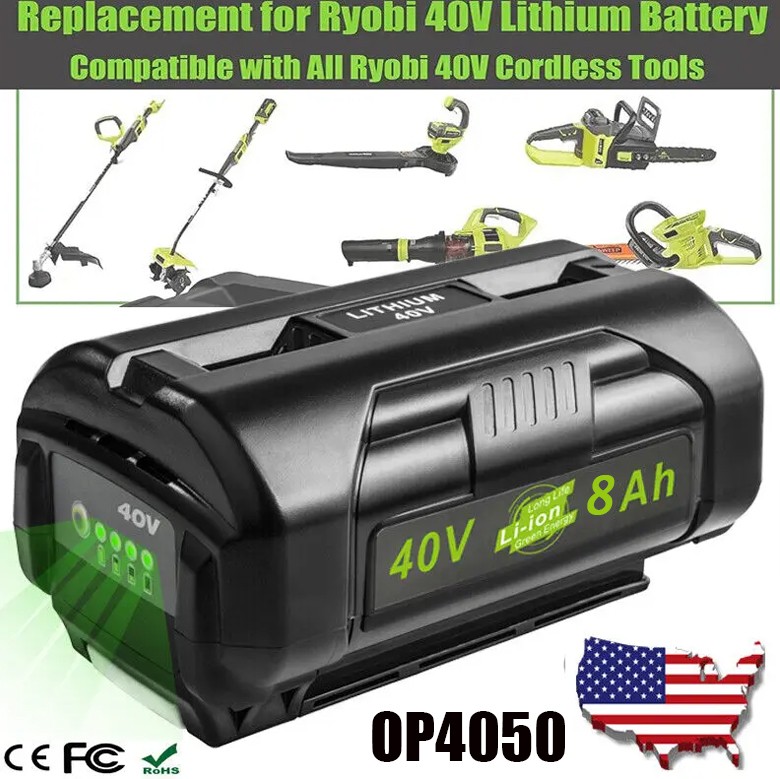 9Ah 40V Battery For Ryobi 40Volt OP4050 Battery OP40602 OP40261 Battery/Charger