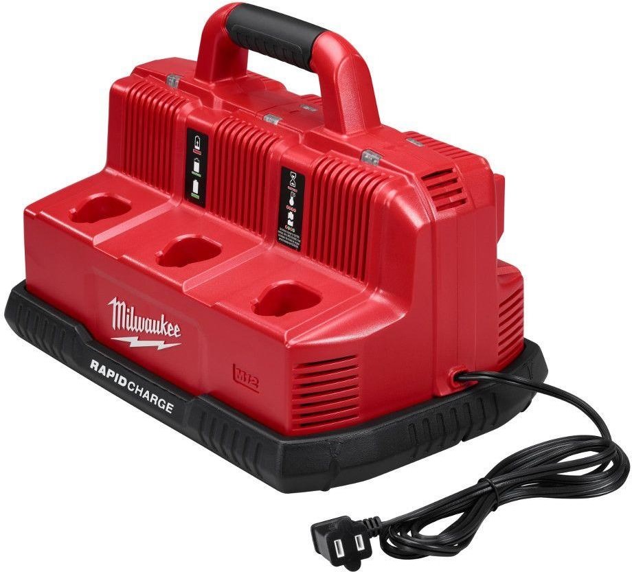 Milwaukee Rapid Battery Charger M12 M18 Lithium-ion 6-Port Sequential Multi Volt