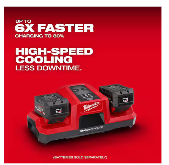 48-59-1815 | Milwaukee M18 18V Dual Bay Simultaneous Super Charger – Pack of 1