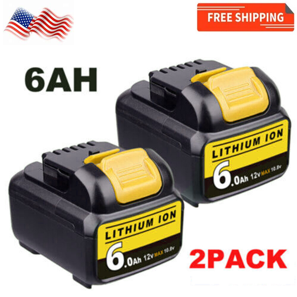 2PACK for DeWALT DCB126 12V Max 6AH NEW Lightweight Lithium-ion Battery DCB120