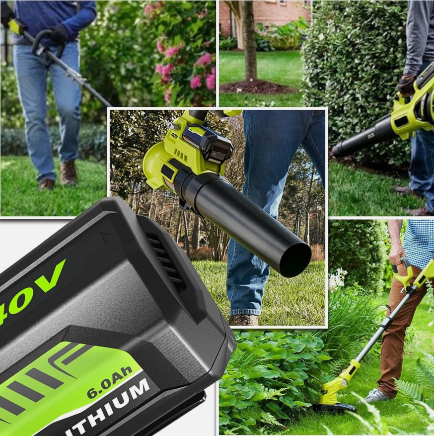 1/2X Battery/Charger For Ryobi 40V With LED Lithium-Ion 40-Volt OP406VNM OP40602