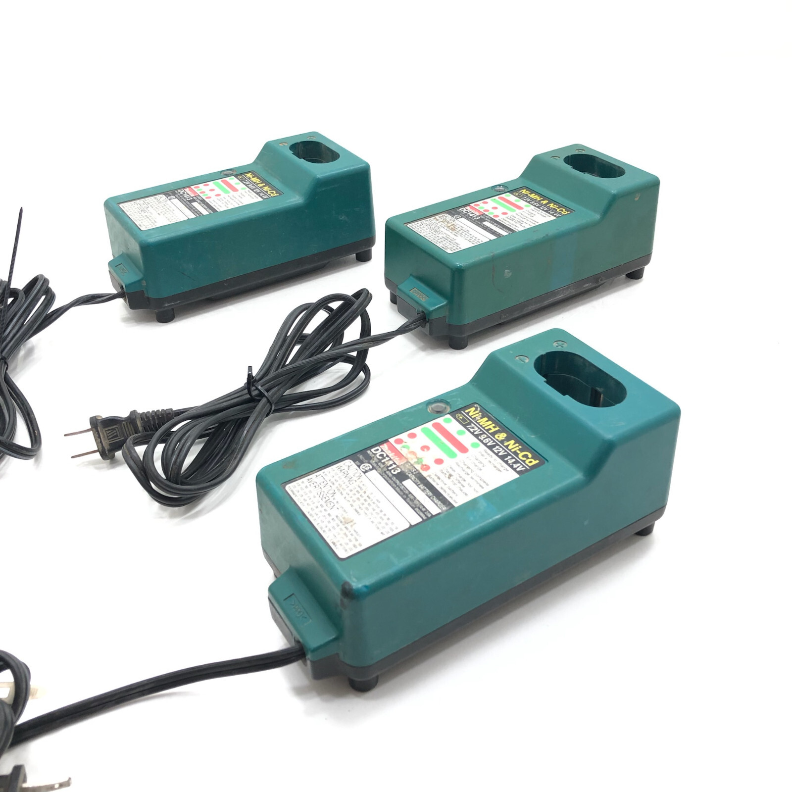 Lot (5) Makita Ni-MH Ni-Cd Battery Pod Charger 7.2v-14.4v Capacity DC1413 DC1411