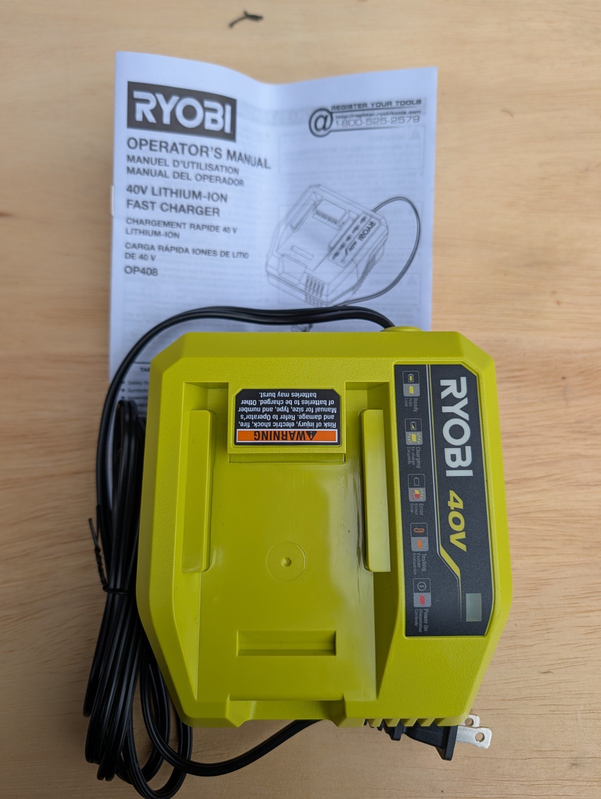 NEW OB Ryobi OP408VNM 40V Lithium-Ion Fast Rapid Quick Charger – FAST SHIP