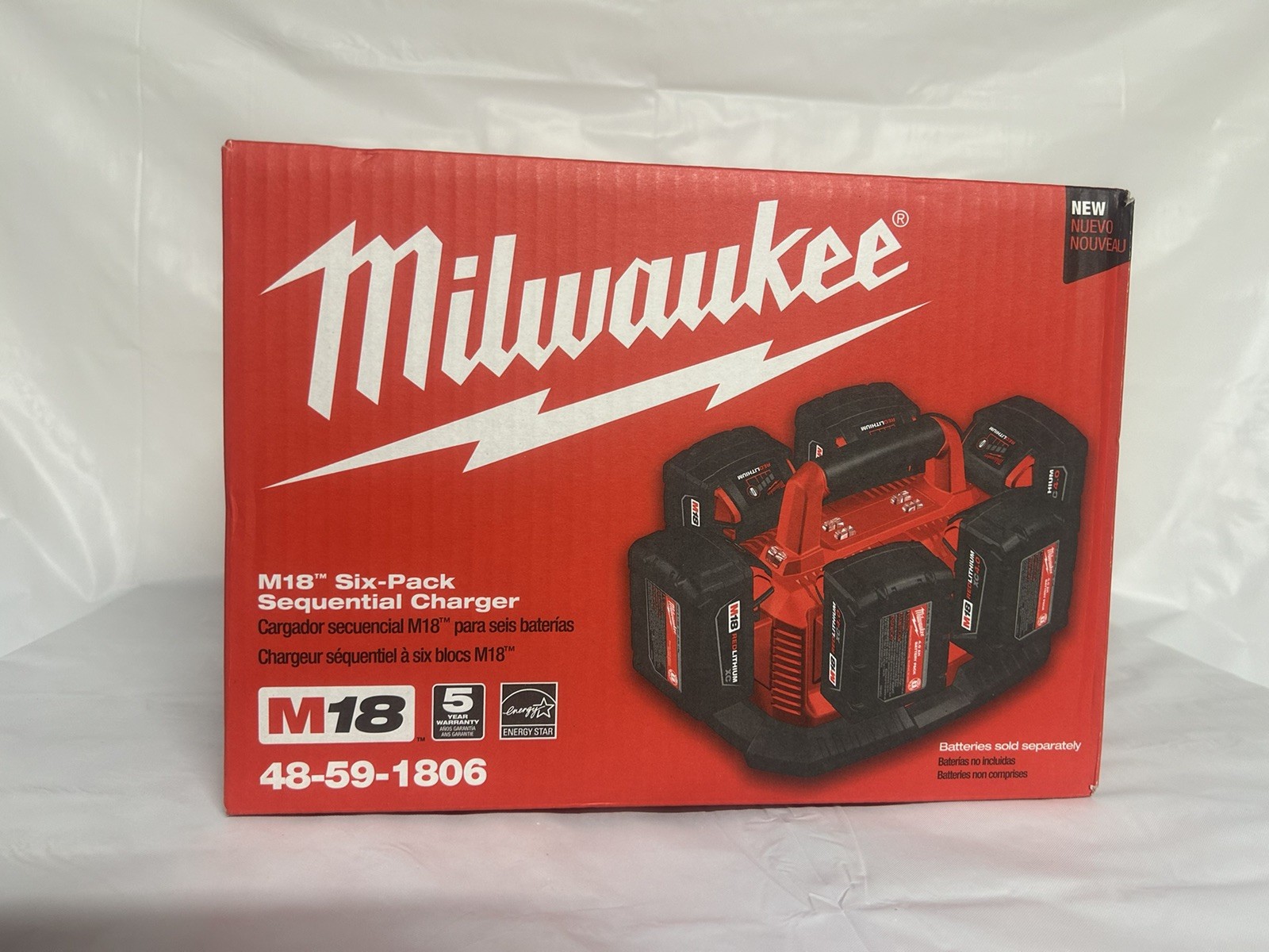 Milwaukee 48-59-1806 M18 Sequential Charger Six-Pack 18V 6-Port Genuine