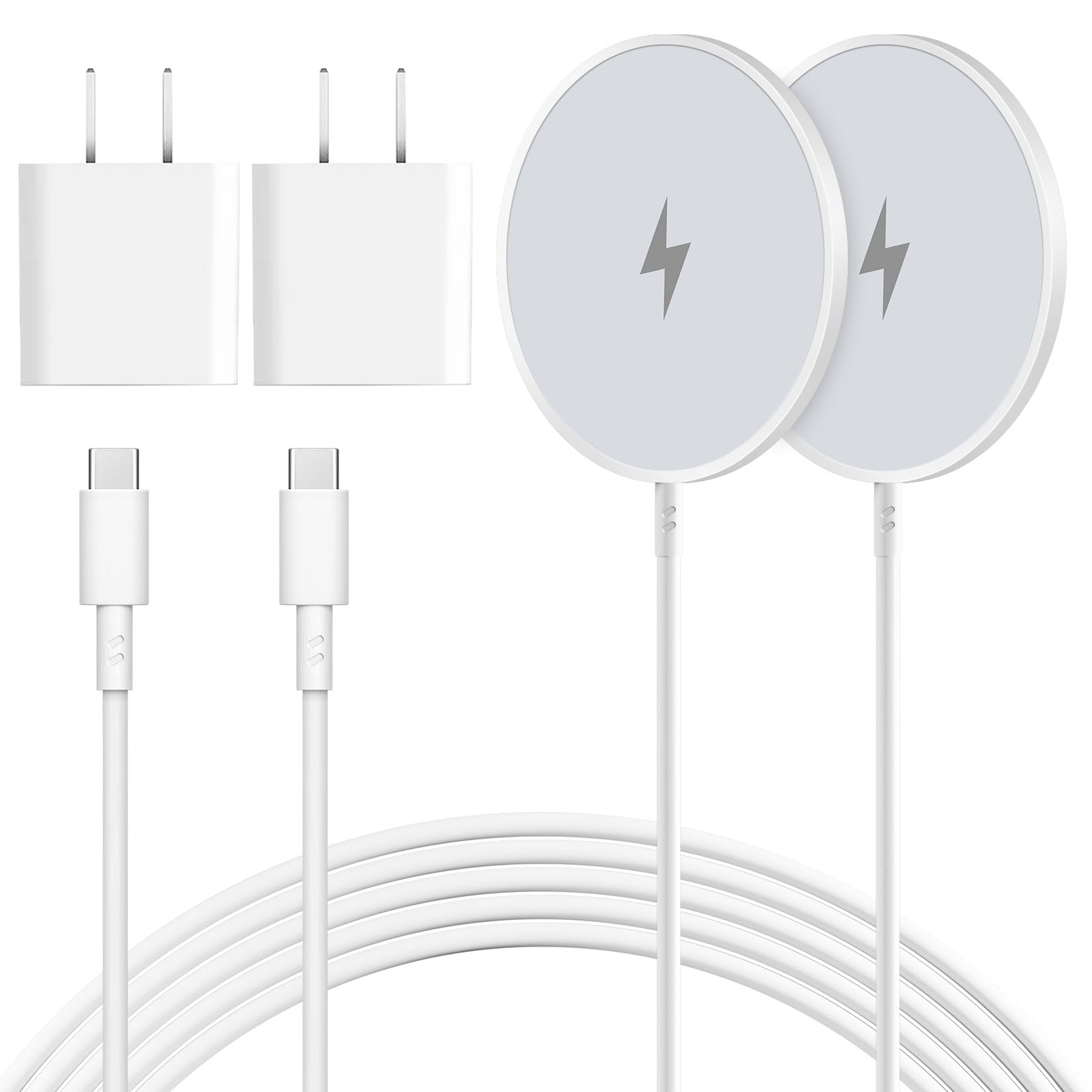 Cafetec Magnetic Wireless Charger 2Pack Apple 10Ft Magsafe Chargerfast Mag-Safe