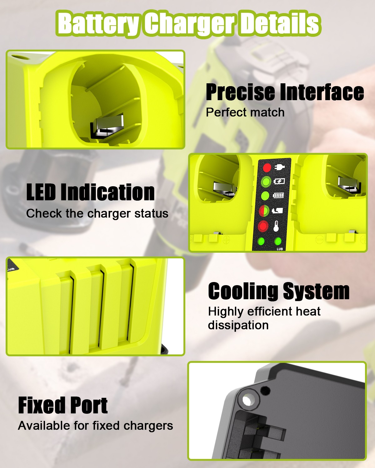 P117 18Volt Fast Dual Charger For Ryobi 14.4V-18V Battery For P107 P108 P100
