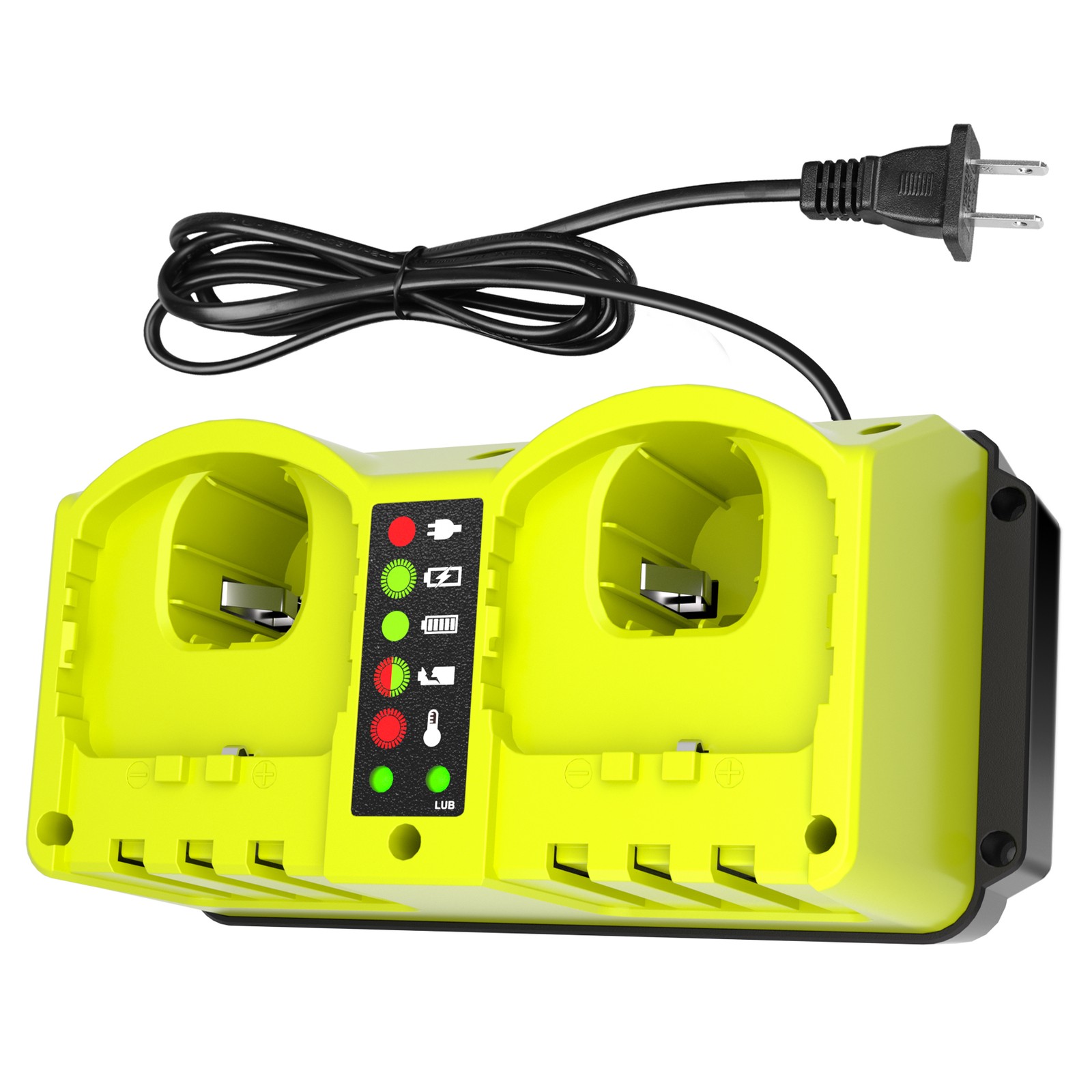Dual Ports 90W Fast Charger for DeWalt/Milwaukee/Ryobi/Makita Lithium Battery