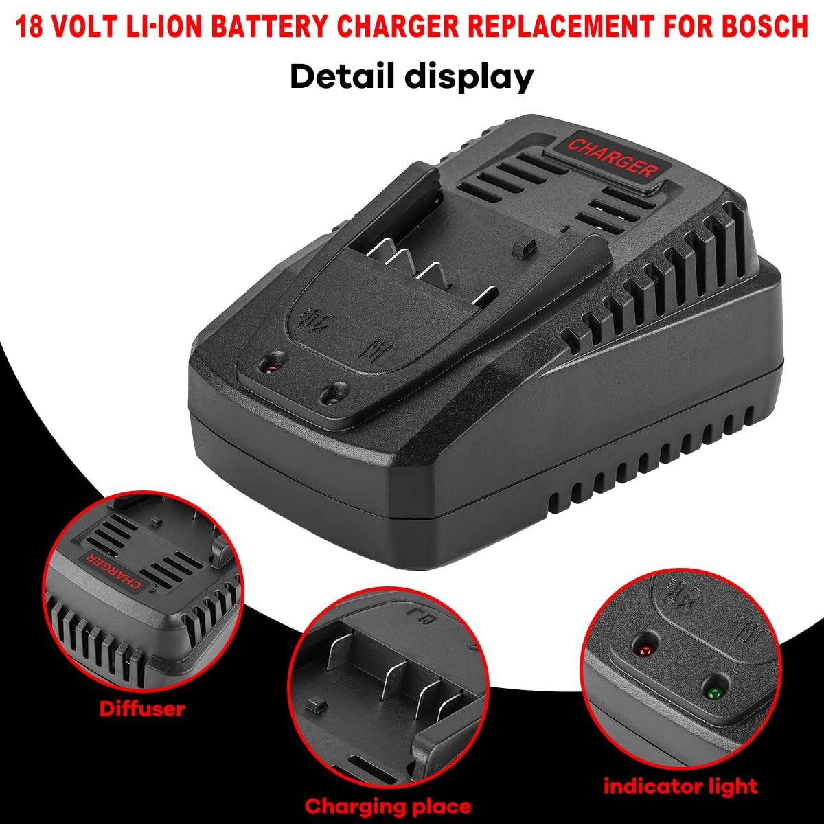 Dongpucun Quick Battery Charger For Bosch Bc660 14.4V-18V Lithium Battery