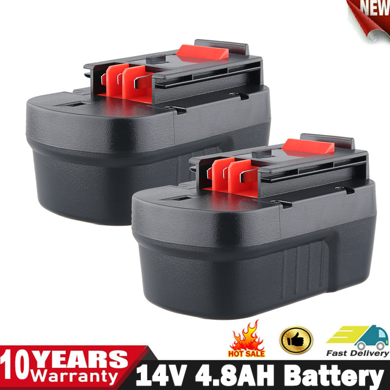 2Pack for BLACK DECKER 14.4V Slide Battery HPB14 FIRESTORM FSB14 499936-34 4.8Ah